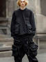 Trendy and avant-garde workwear multi-pocket Hoodie Sweatshirt