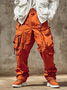 Casual Cargo Pants Workout Joggers Hiking Drawstring Tactical Pants with Multi Pockets