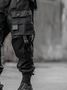 Windproof Pants For Street Use Wear-Resistant Hiking Pants Flap Pocket Casual Pants