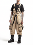 Bib Overalls Loose Fit Baggy Casual Workwear Fashion Lightweight Sloppy Coveralls with Cargo Pockets