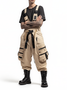 Bib Overalls Loose Fit Baggy Casual Workwear Fashion Lightweight Sloppy Coveralls with Cargo Pockets