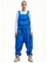 Men's Ripstop Blue Multi-Pocket Trendy Deconstructed Street Straight Overalls