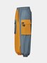 Men's Colorblock Waterproof Cargo Pants with Multi-Pockets and Loose Fit