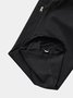 Workwear Urban Street Style Street Art Windproof Flap Pocket Lining Hooded Sweatshirt