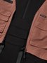 Street Style Urban Street Style Flip Pocket Fashion Workwear Color Matching Stand Collar Sweatshirt