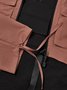 Street Style Urban Street Style Flip Pocket Fashion Workwear Color Matching Stand Collar Sweatshirt