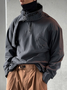 Fashion Workwear Sweatshirt High Collar Casual Comfortable Loose Cotton Multi-Pocket Urban High Street Style