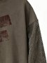 Paneled Sleeves Workwear Sweatshirt Urban Functional Style Casual Street Work Pullover