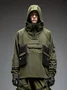 Workwear Sweatshirt Urban Functional Style Casual Street Three-Dimensional Pocket Work Hoodie Sweatshirt