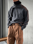 Fashion Workwear Sweatshirt High Collar Casual Comfortable Loose Cotton Multi-Pocket Urban High Street Style
