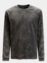 Men's Washed Loose Trend Workwear Long Sleeve T-shirt