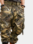 Men's Cotton Washed Ripstop Camo Multi-Pocket Street Tactical Pants
