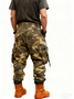 Men's Cotton Washed Ripstop Camo Multi-Pocket Street Tactical Pants