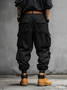 Windproof And Waterproof Work Pants For Street Use Wear-Resistant Hiking Pants Flap Pocket Casual Pants