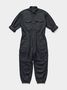 Street Style Washed Cotton Twill Relaxed Fit Workwear Coverall