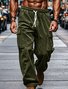 Loose Plain Casual Cargo Pants