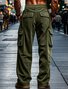 Loose Plain Casual Cargo Pants