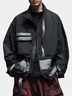 Mock Neck Loose Cool Multicolor Block Jacket