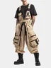 Bib Overalls Loose Fit Baggy Casual Workwear Fashion Lightweight Sloppy Coveralls with Cargo Pockets