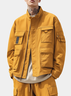Street Style Lined Water Resistant Flap Pockets Work Jacket