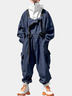 Workwear Urban Everyday Street Jumpsuit With Windproof And Waterproof Flap Pockets And Suspenders