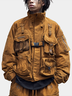 Men's Ripstop Multi-Pocket Street Fashion Work Jacket Lined