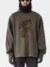 Paneled Sleeves Workwear Sweatshirt Urban Functional Style Casual Street Work Pullover
